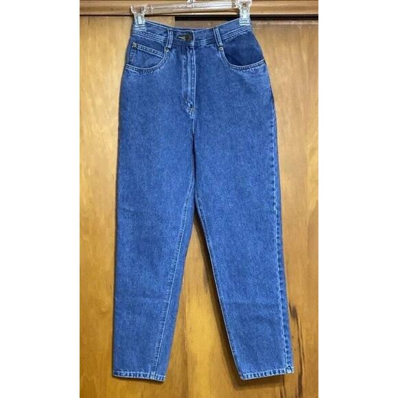 VTG Carole Little Sport Petites High Waist Blue Jeans - Size 2 - 27” Inseam 23”W - Picture 1 of 6